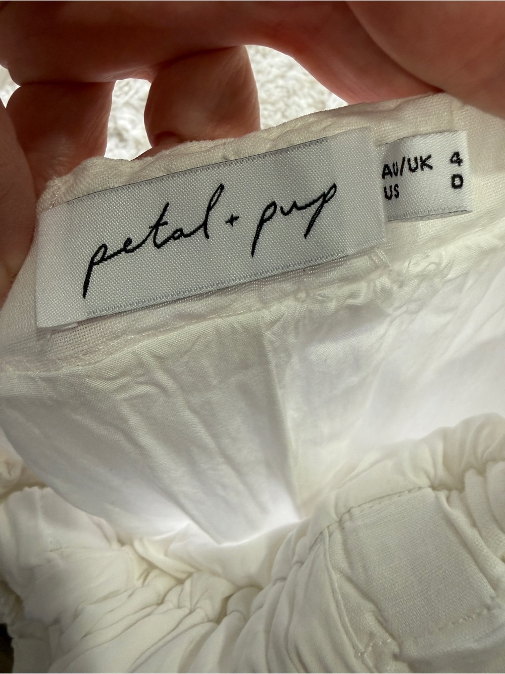 Petal + Pup Aubrey White Linen Blend Cutout Open Back Midi Dress 4 - Picture 5 of 9